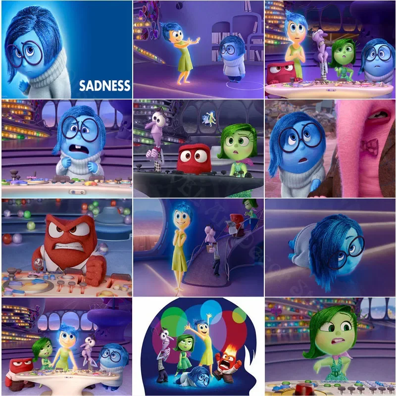 Canvas Painting Disney Inside Out Happiness Fear Disgust Sadness Anger Lelly s 5 Emotions for Living - Inside Out Plush